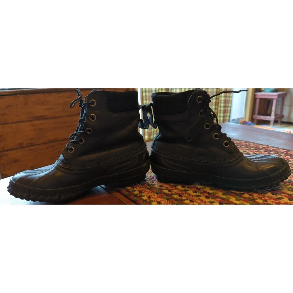 Sorel Cheyanne Lace-Up Waterproof Duck Boot Black US Men Size 9‎ Gently Used
